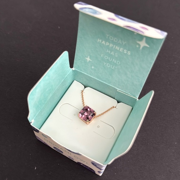 Origami Owl Jewelry - Origami Owl Think Goodness Rose Gold Iris Imperial pendant Necklace 18-20”